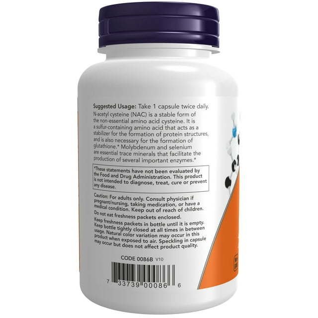 NOW Supplements, NAC (NAcetyl Cysteine) 600 mg with Selenium