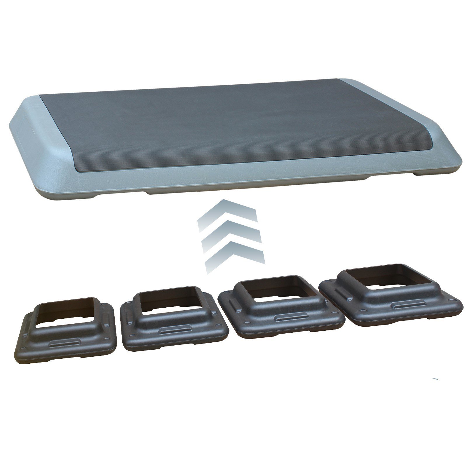 Adjustable Aerobic Stepper Workout Step with 4 Risers Fitness ...